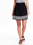 Old Navy Smocked Gauze Skirt For Women - Black