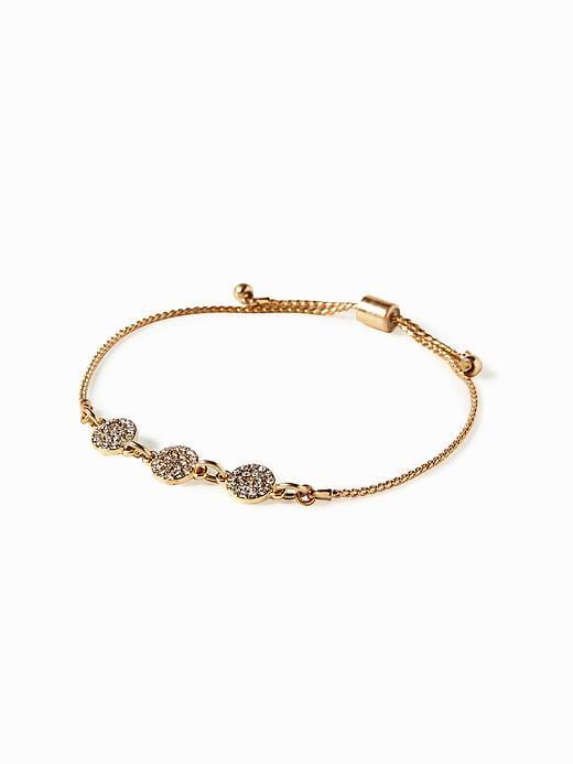 Old Navy Pav Coin Bracelet For Women - Gold