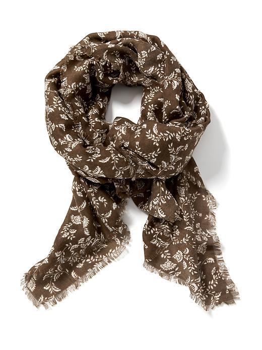 Old Navy Printed Raw Edge Scarf For Women - Small Floral Top