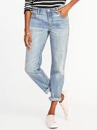 Old Navy Womens Painted Boyfriend Straight Jeans For Women Painted Blue Size 10