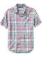 Old Navy Mens Slim Fit Patterned Shirts Size Xxl Big - Multi Gingham Top