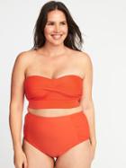 Old Navy Womens Plus-size Twist-front Long-line Swim Top Darling Clementine Size 2x