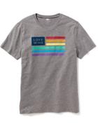 Old Navy Mens Graphic Pride Tee For Men Love Is Love Gray Size Xl