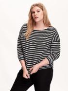 Old Navy Womens Plus Striped Tees Size 1x Plus - Black Stripe Color 3
