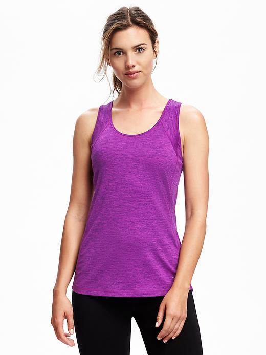 Old Navy Go Dry Keyhole Back Tank For Women - Opulent Iris
