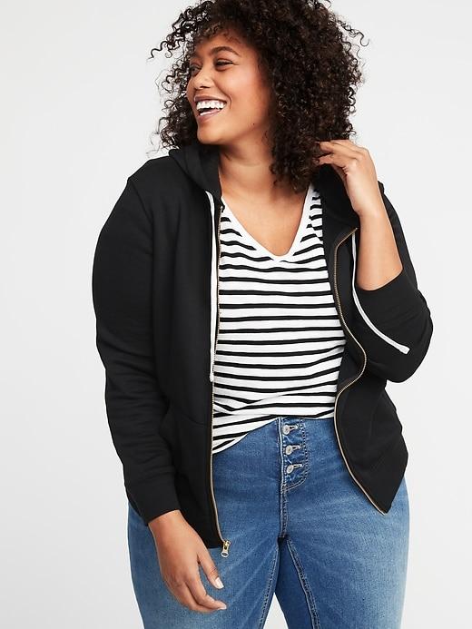Relaxed Plus-size Zip Hoodie