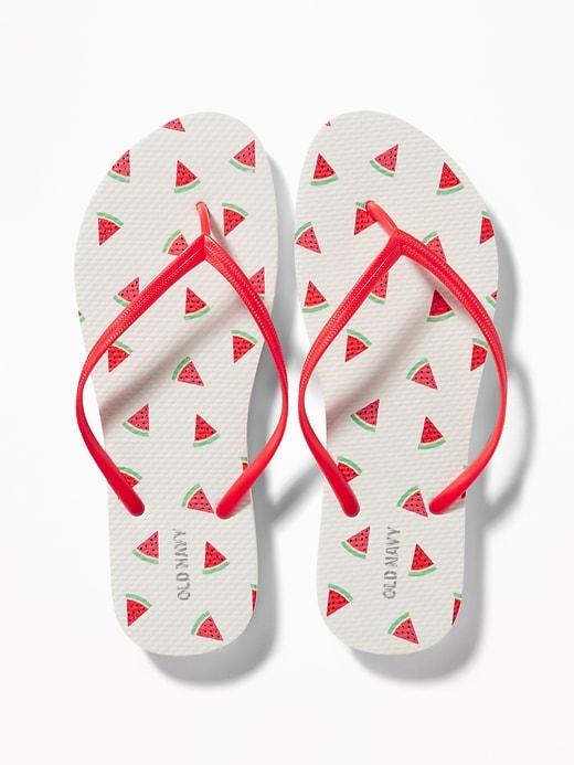 Old Navy Womens Patterned Flip-flops For Women Watermelon Size 10