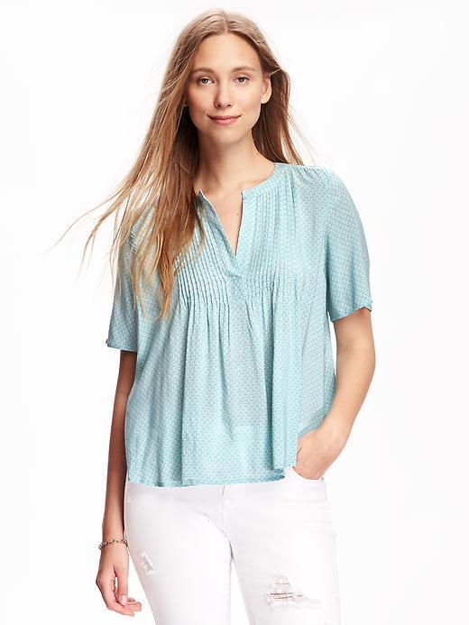 Old Navy Swing Pintuck Top For Women - Point Break