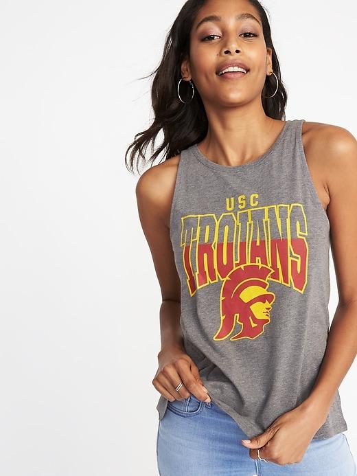 Old Navy Womens High-neck College-team Tank For Women Usc Size S