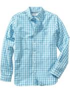 Old Navy Mens Classic Regular Fit Shirts Size Xxl Big - Teal Check