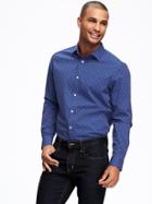 Old Navy Slim Fit Non Iron Signature Stretch Dress Shirt For Men - Bluetylicious