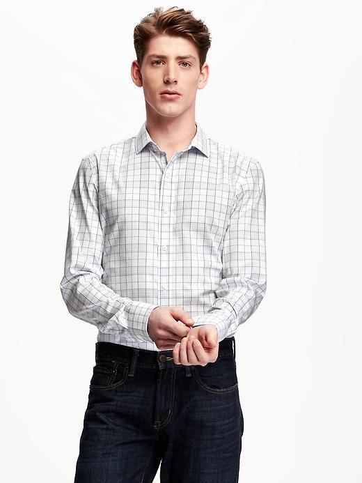 Old Navy Slim Fit Non Iron Signature Shirt For Men - Flurry Up