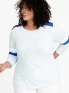 Everywear Plus-size Sleeve-stripe Football Tee