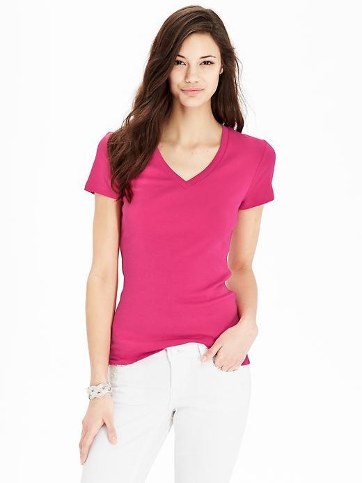 Old Navy Womens Perfect V Neck Tees Size L Tall - For Our Fuchsia