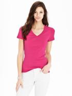 Old Navy Womens Perfect V Neck Tees Size L Tall - For Our Fuchsia