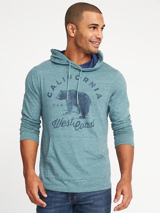 Old Navy Mens California West Coast Slub-knit Pullover Hoodie For Men Sage Advice Size S