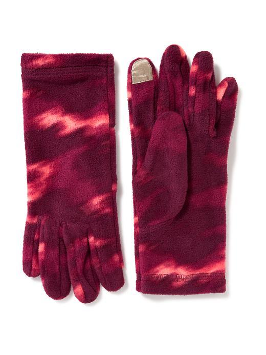 Old Navy Performance Fleece Tech Tip Gloves For Women - Tan Combo
