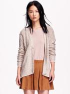 Old Navy Womens Marled Knit Cardigan Size L - Stone