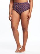 Plus-size Ruched-bikini Bottoms