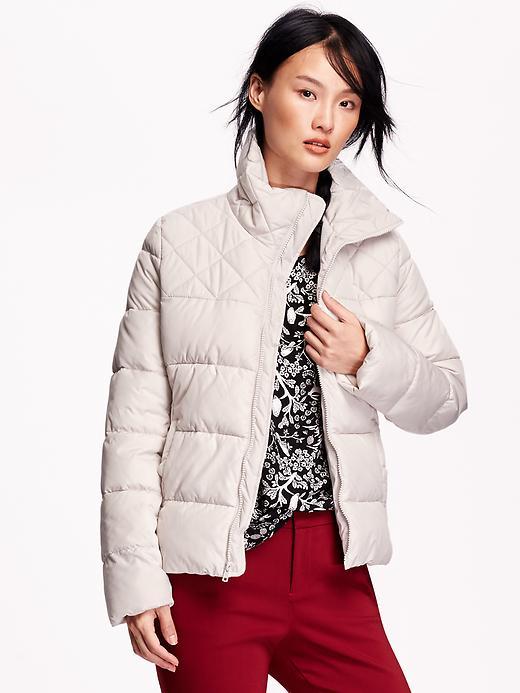 Old Navy Womens Frost Free Quilted Jacket Size L Tall - Canvas
