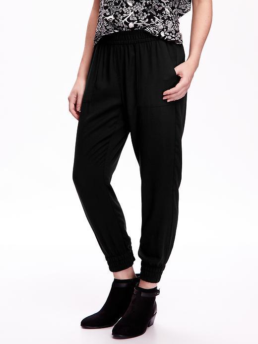 Old Navy Crepe Joggers Size L Tall - Blackjack