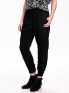 Old Navy Crepe Joggers Size L Tall - Blackjack