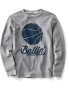 Old Navy Waffle Knit Graphic Tee - Dark Heather Grey