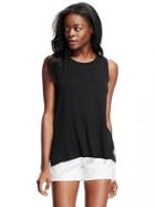 Old Navy Sleeveless Split Back Tank For Women - Black