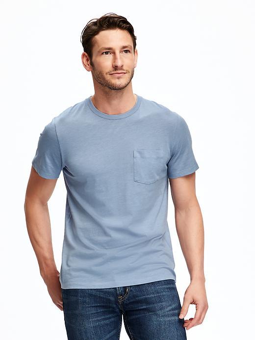 Old Navy Pocket Crew Neck Tee For Men - Blue Harvest