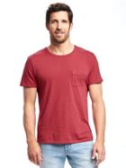 Old Navy Garment Dyed Crew Neck Tee For Men - Berry Pretty
