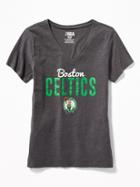 Old Navy Womens Nba Team V-neck Tee For Women Celtics Size S