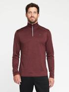 Old Navy Go Dry 1/4 Zip Stretch Pullover For Men - Wine Tasting