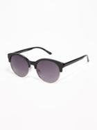 Old Navy Womens Half-frame Sunglasses For Women Black Size One Size