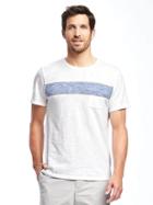Old Navy Striped Slub Knit Pocket Tee For Men - Calla Lily 2