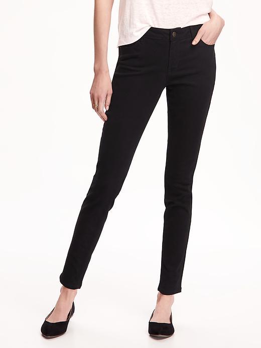 Old Navy Mid Rise Rockstar Sateen Skinny Jeans For Women - Black