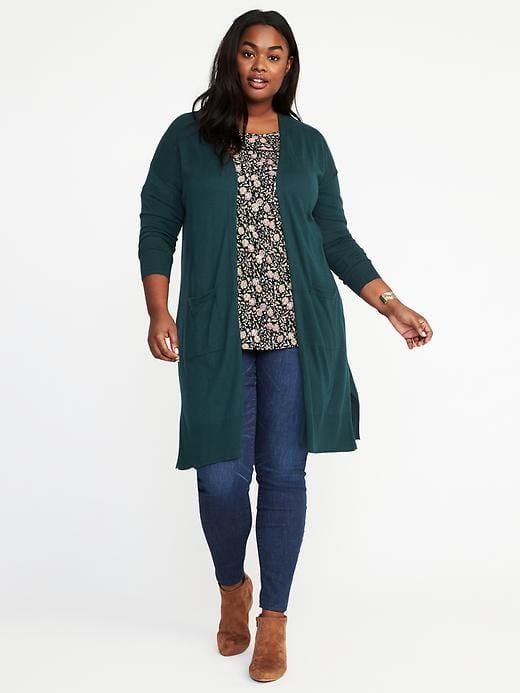 Old Navy Womens Relaxed Plus-size Open-front Sweater Fir Ever Size 2x