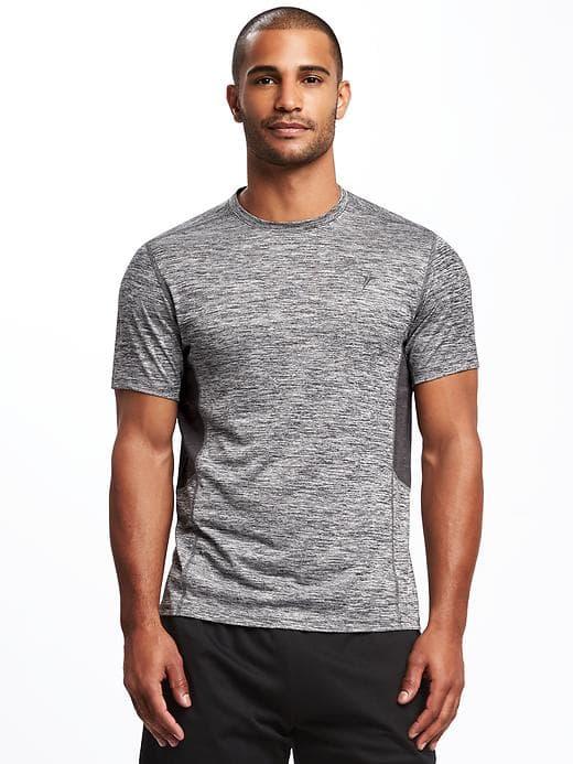 Old Navy Go Fresh Regular Fit Tee For Men - Chrome Gray