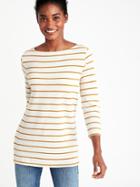 Old Navy Womens Relaxed Tie-back Top For Women Rust Stripe Size Xl