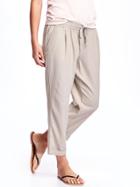 Old Navy Linen Blend Cropped Pants - A Stones Throw