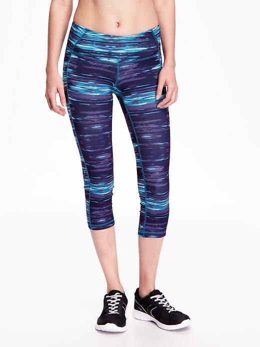 Old Navy Go Dry Cool Compression Crops Size L Tall - Purple Pizazz Poly