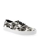 Old Navy Canvas Lace Up Sneakers For Men - Black Floral