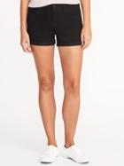 Old Navy Womens Black Denim Shorts For Women (3 1/2) Blackjack Size 2