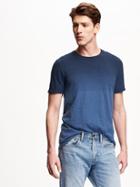 Old Navy Slub Knit Crew Neck Tee For Men - Blue Ombre