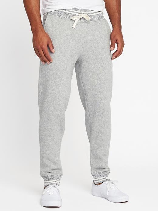Old Navy Tipped Fleece Joggers For Men - Heather Gray
