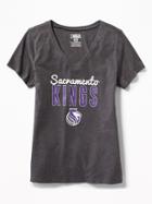 Old Navy Womens Nba Team V-neck Tee For Women Kings Size Xs