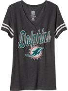 Old Navy Womens Nfl Sleeve Stripe Tee Size L - Dolphins
