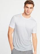 Old Navy Mens Go-dry Eco Regular-fit Tee For Men Gray Heather Size Xxl