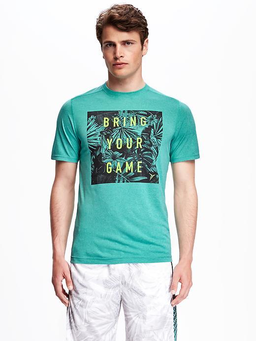 Old Navy Go Dry Performance Graphic Tee For Men - Tropical Vacation Nyln