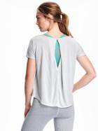 Old Navy Go Dry Cool Cut Out Top For Women - Crystal Peak