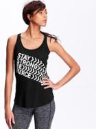 Old Navy Womens Go Dry Graphic Tanks Size L - Strong Man